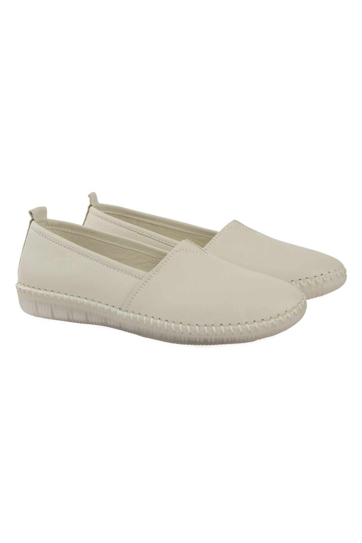 Pegia Women's Genuine Leather Shoe DG6097  - Beige