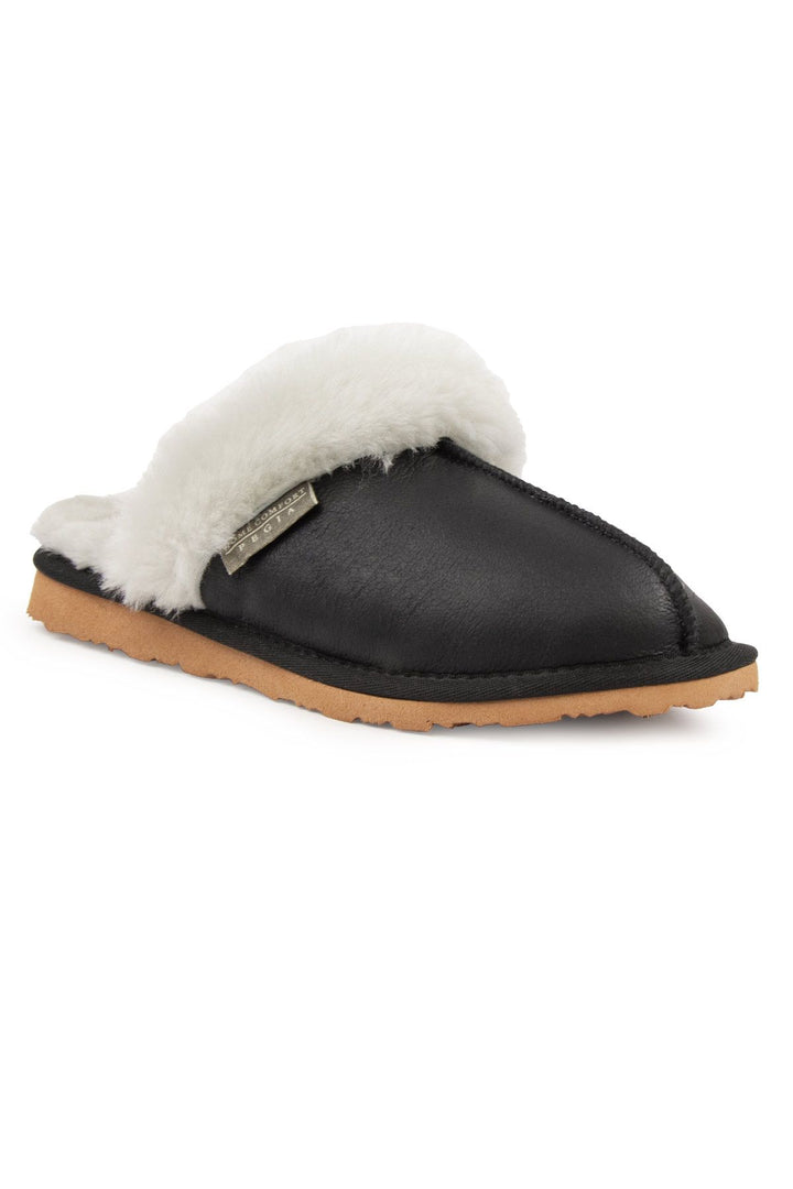 Pegia Women's Leather Slippers 191207  - Grey