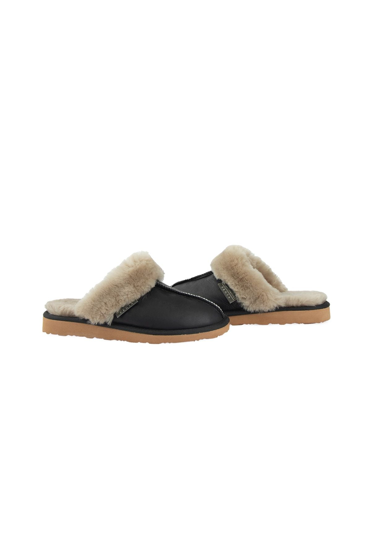 Pegia Women's Leather Slippers 191207  - Caramel