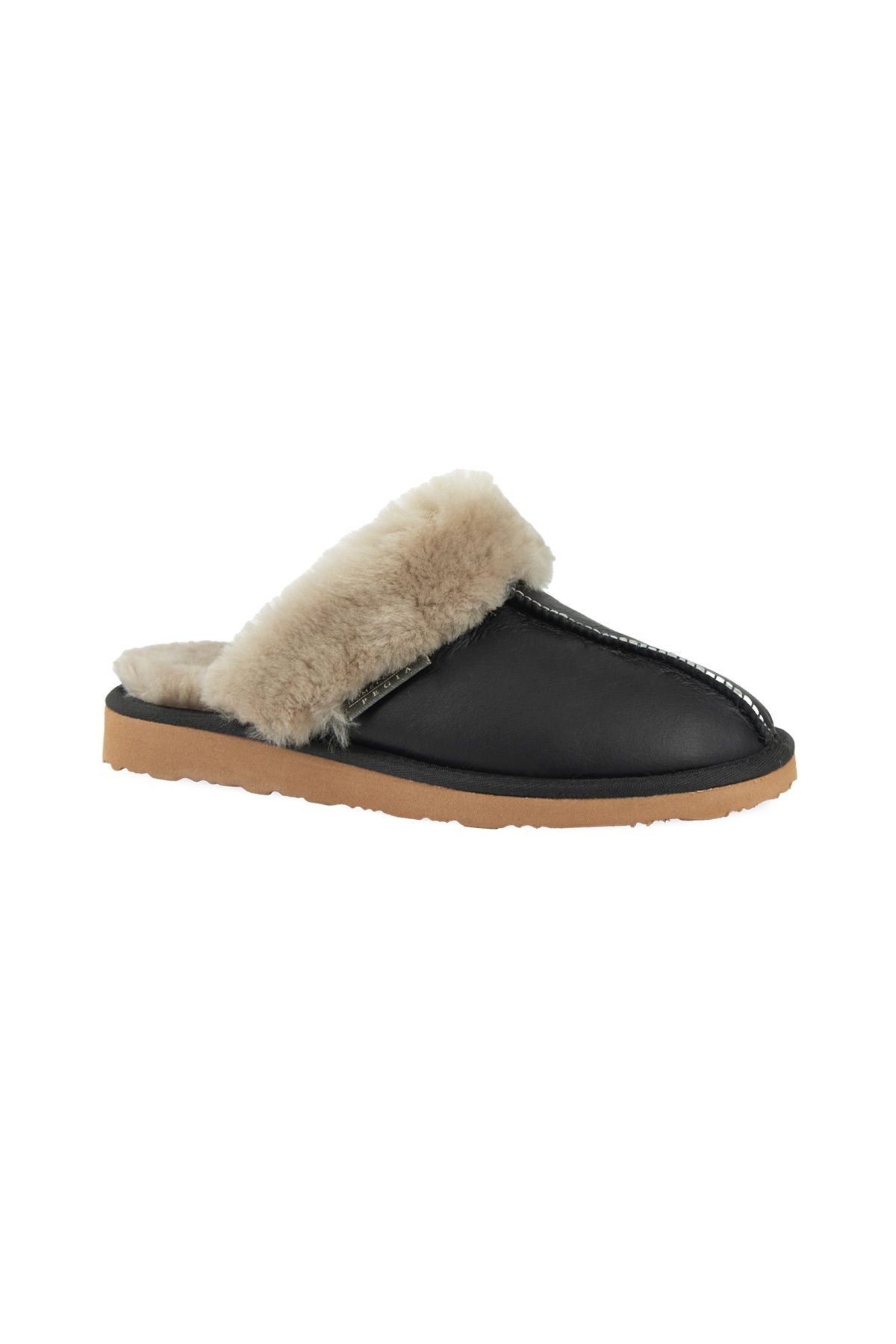 Pegia Women's Leather Slippers 191207  - Caramel