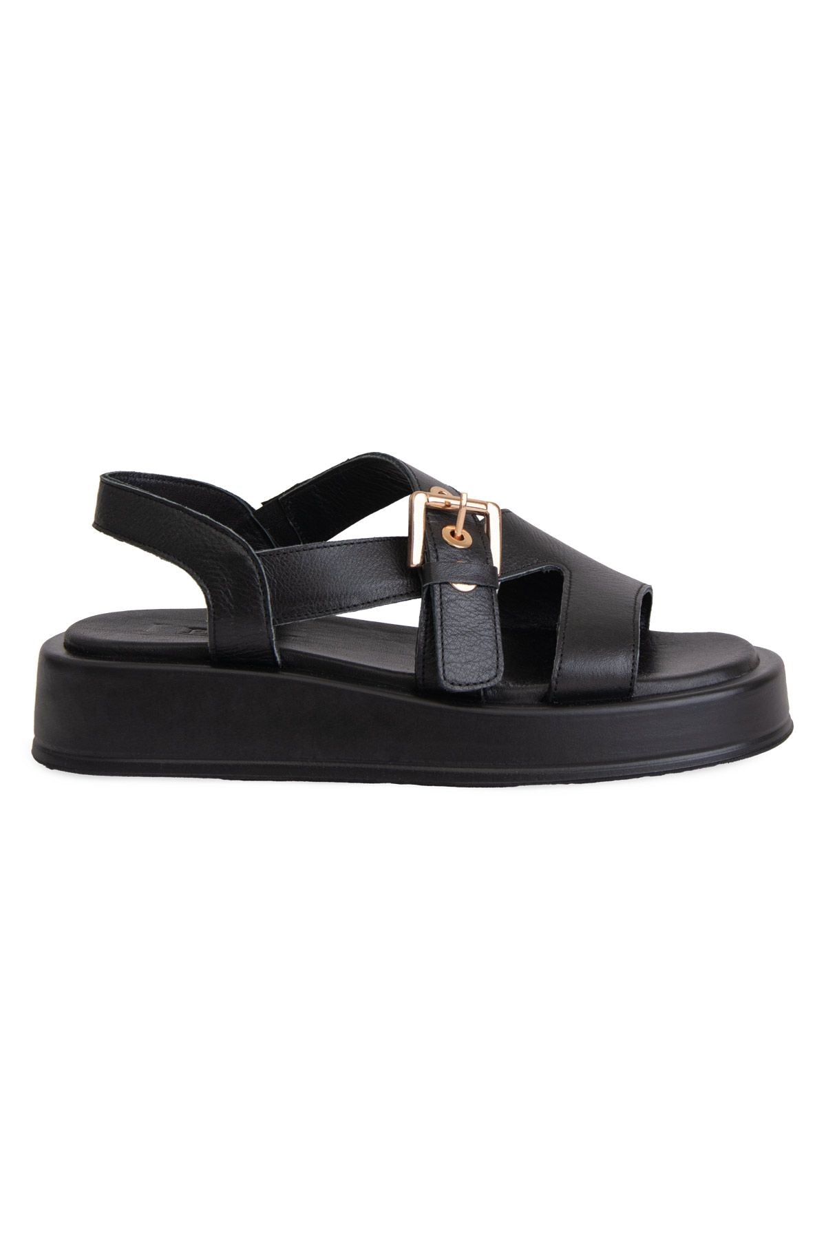 Pegia Women's Genuine Leather Sandal DG6093  - Black