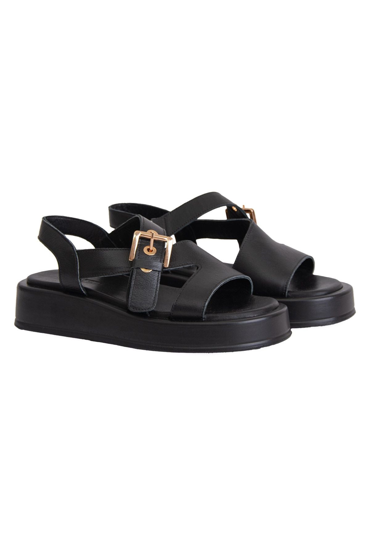 Pegia Women's Genuine Leather Sandal DG6093  - Black