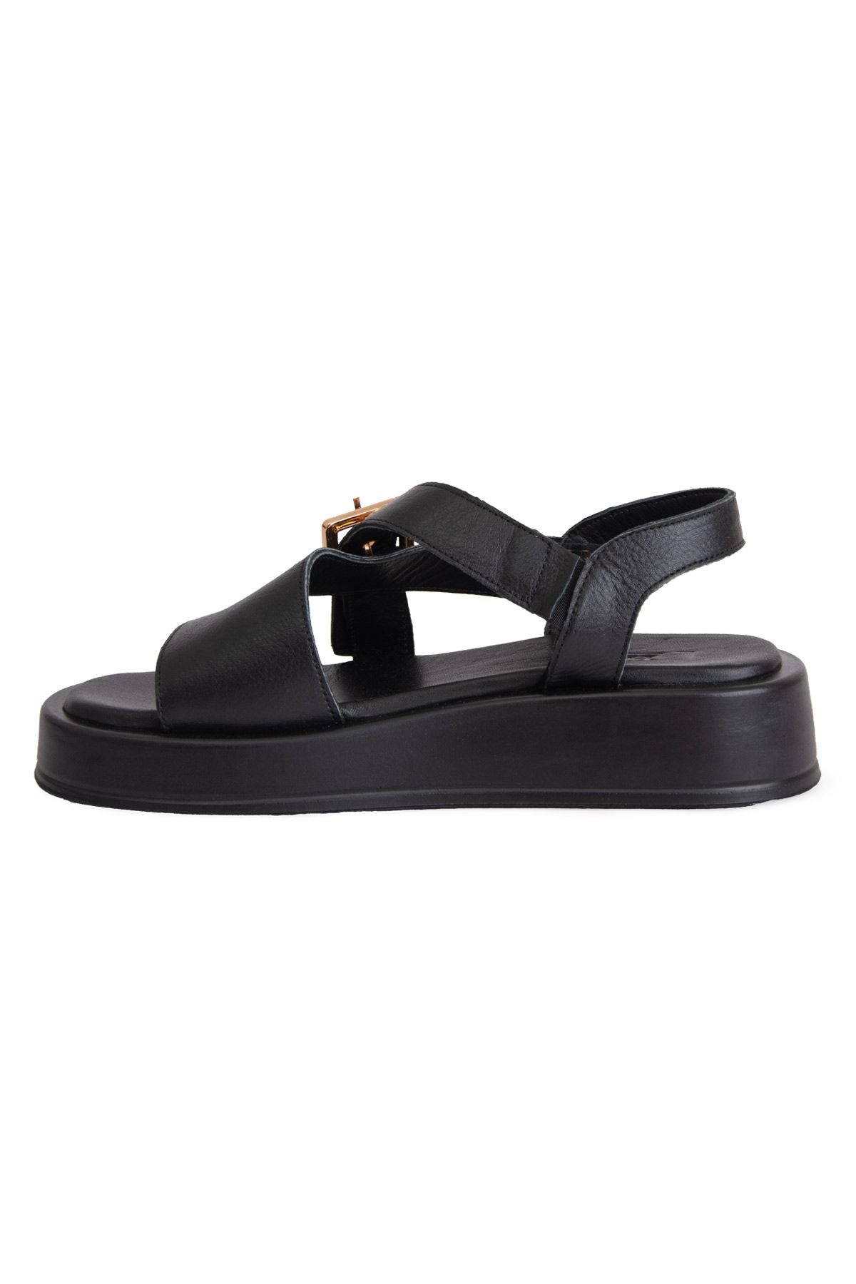 Pegia Women's Genuine Leather Sandal DG6093  - Black