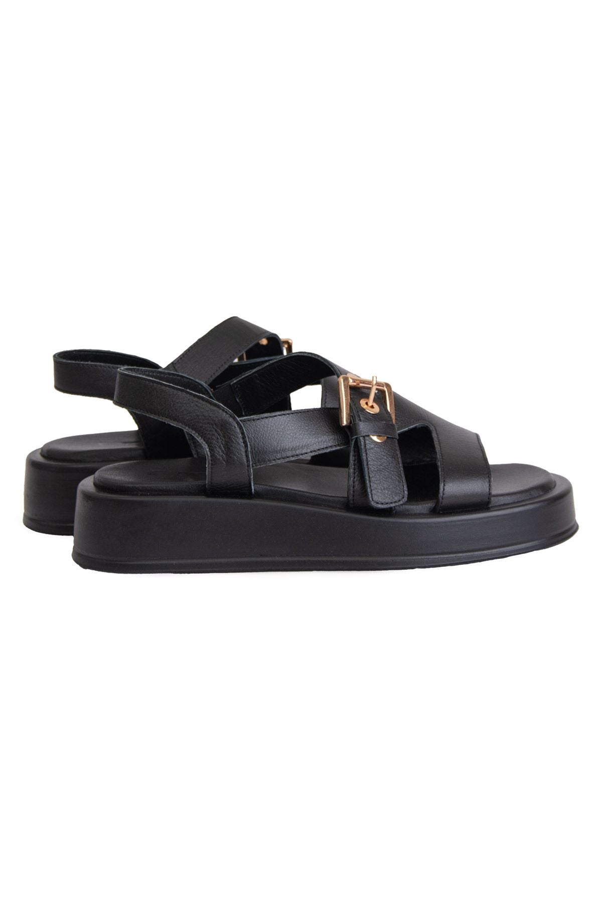 Pegia Women's Genuine Leather Sandal DG6093  - Black