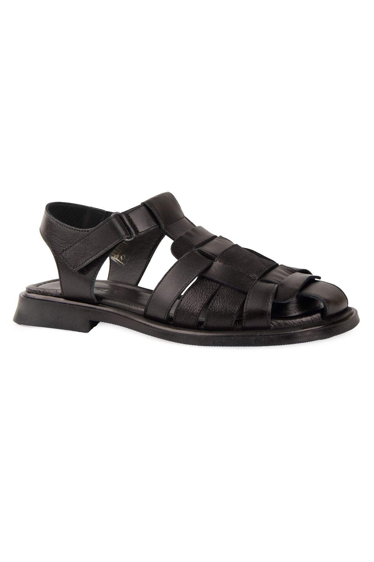 Pegia Leather Knitted Women's Sandals DG6083  - Black
