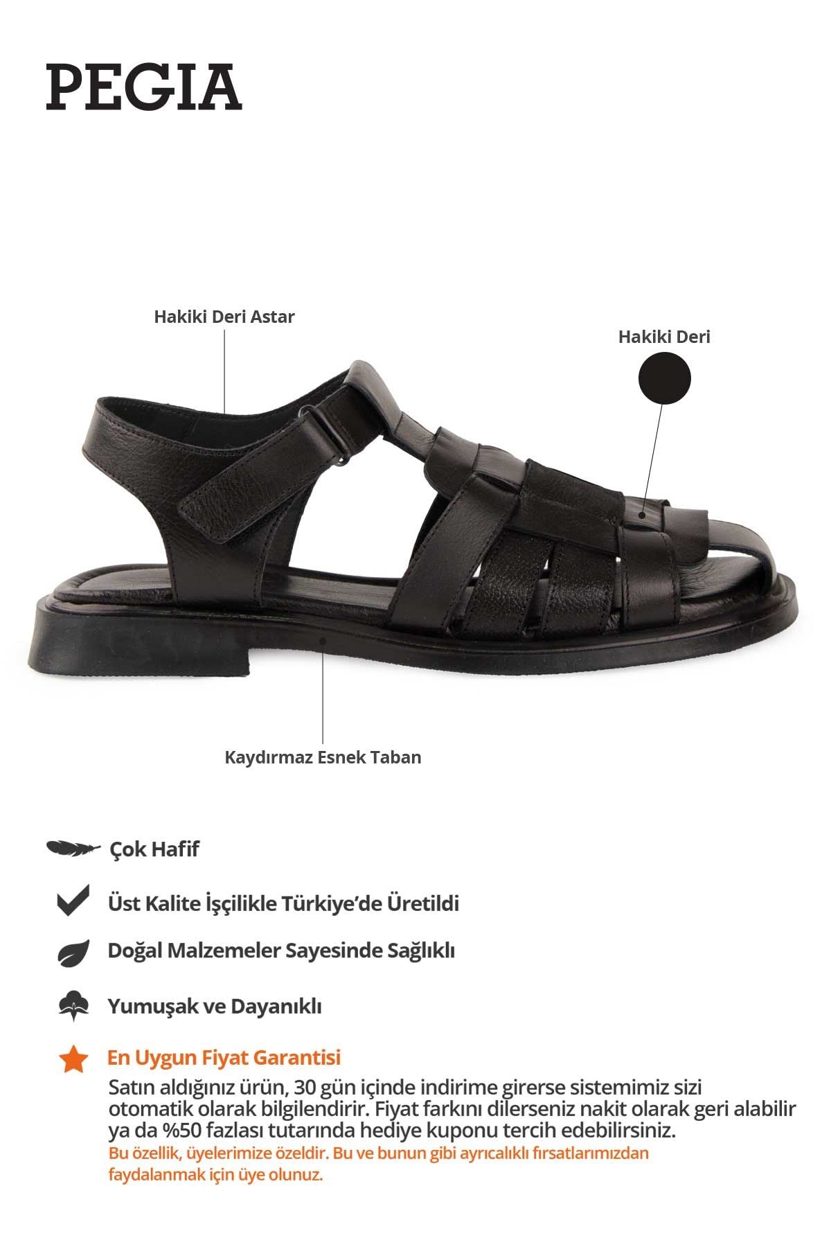 Pegia Leather Knitted Women's Sandals DG6083  - Black