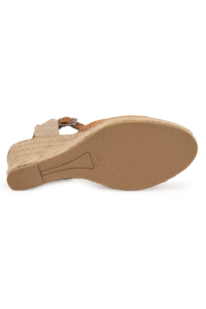 Pegia Wedge Heel Espadrille Sandals DG6038  - Chestnut