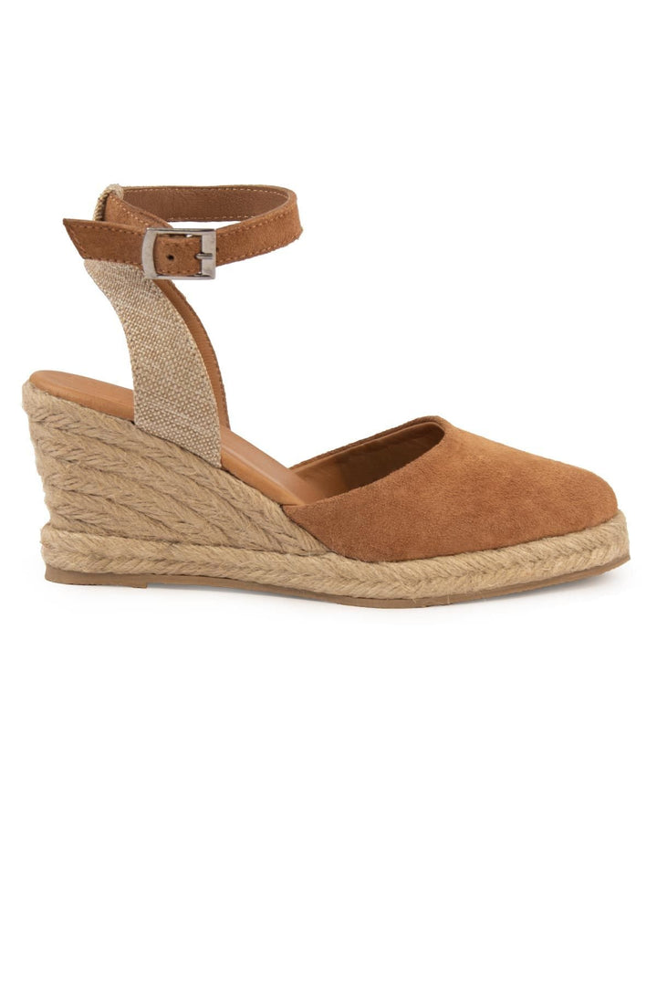 Pegia Wedge Heel Espadrille Sandals DG6038  - Chestnut
