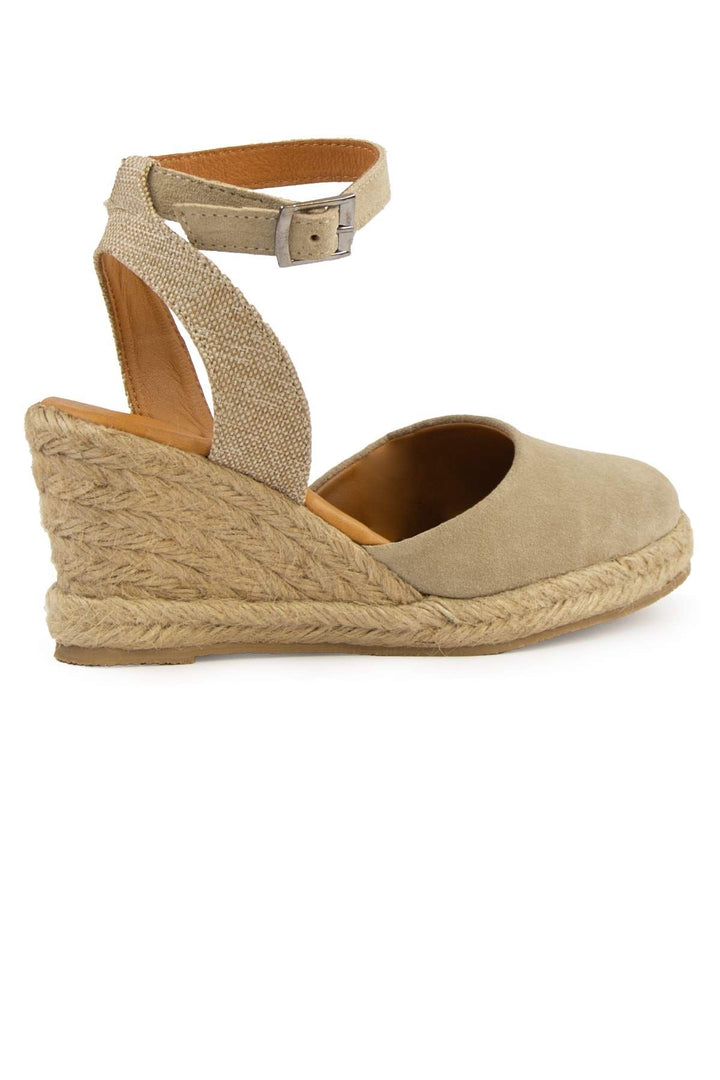 Pegia Wedge Heel Espadrille Sandals DG6038  - Stone
