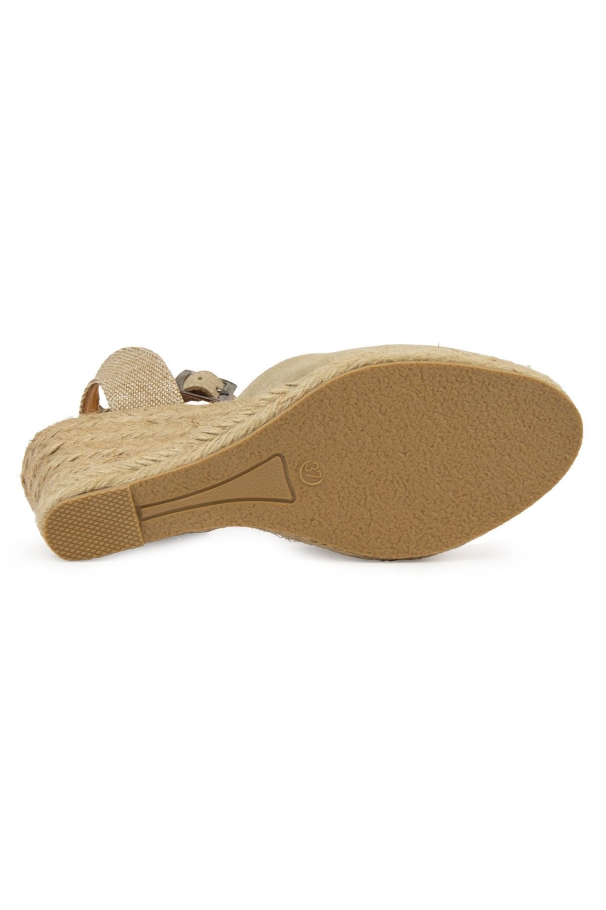 Pegia Wedge Heel Espadrille Sandals DG6038  - Stone