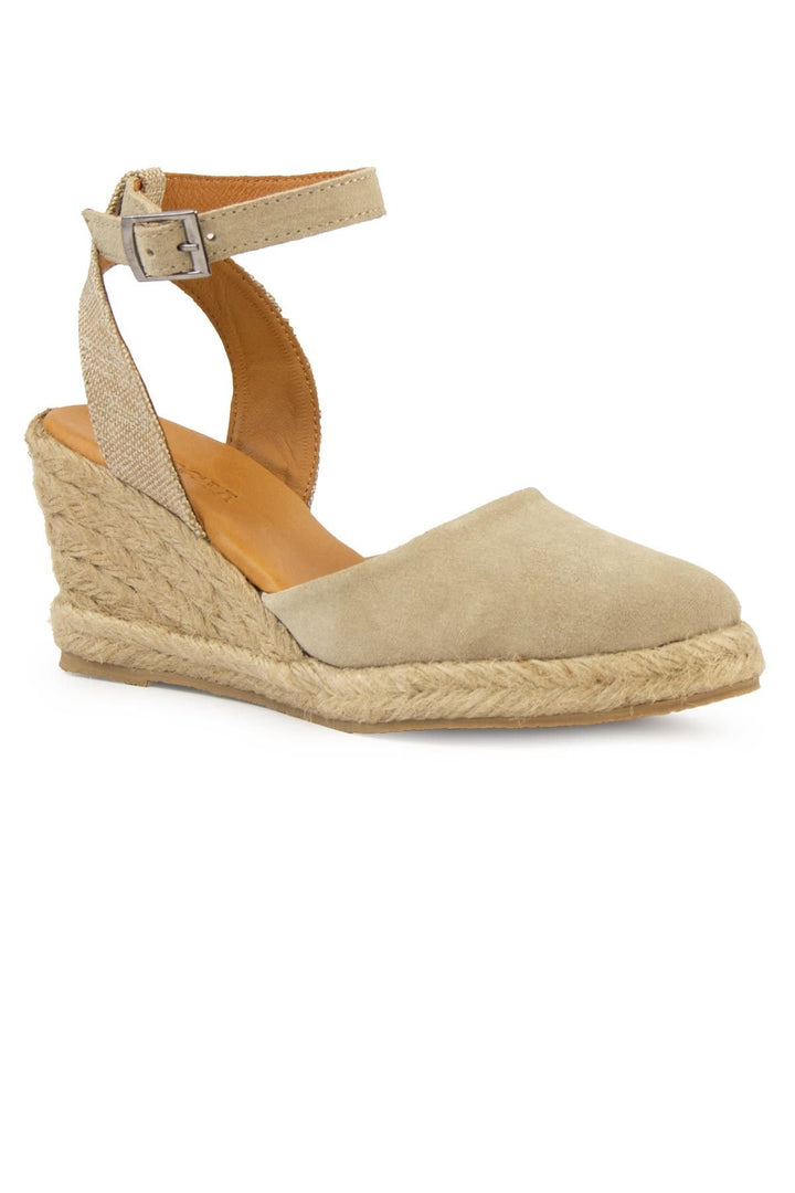 Pegia Wedge Heel Espadrille Sandals DG6038  - Stone