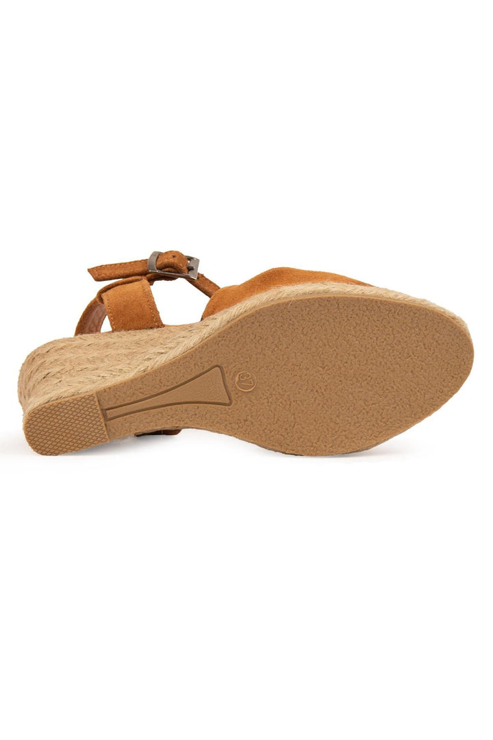 Pegia Wedge Heel Espadrille Sandals DG6039  - Chestnut