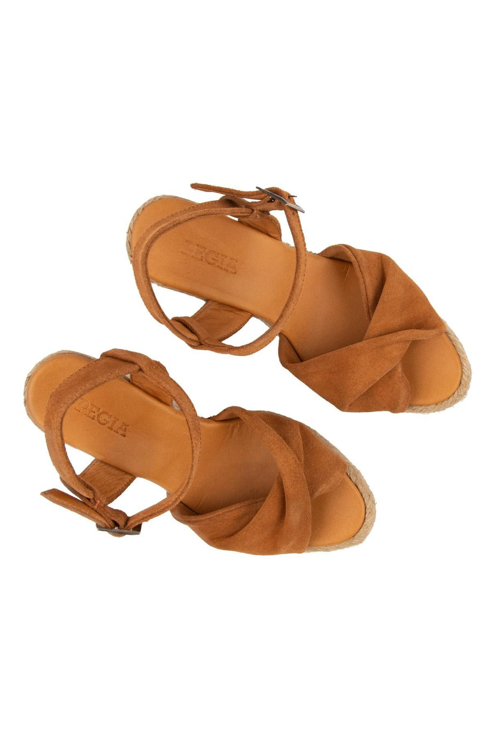 Pegia Wedge Heel Espadrille Sandals DG6039  - Chestnut