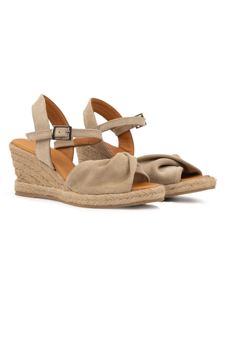 Pegia Wedge Heel Espadrille Sandals DG6039  - Stone