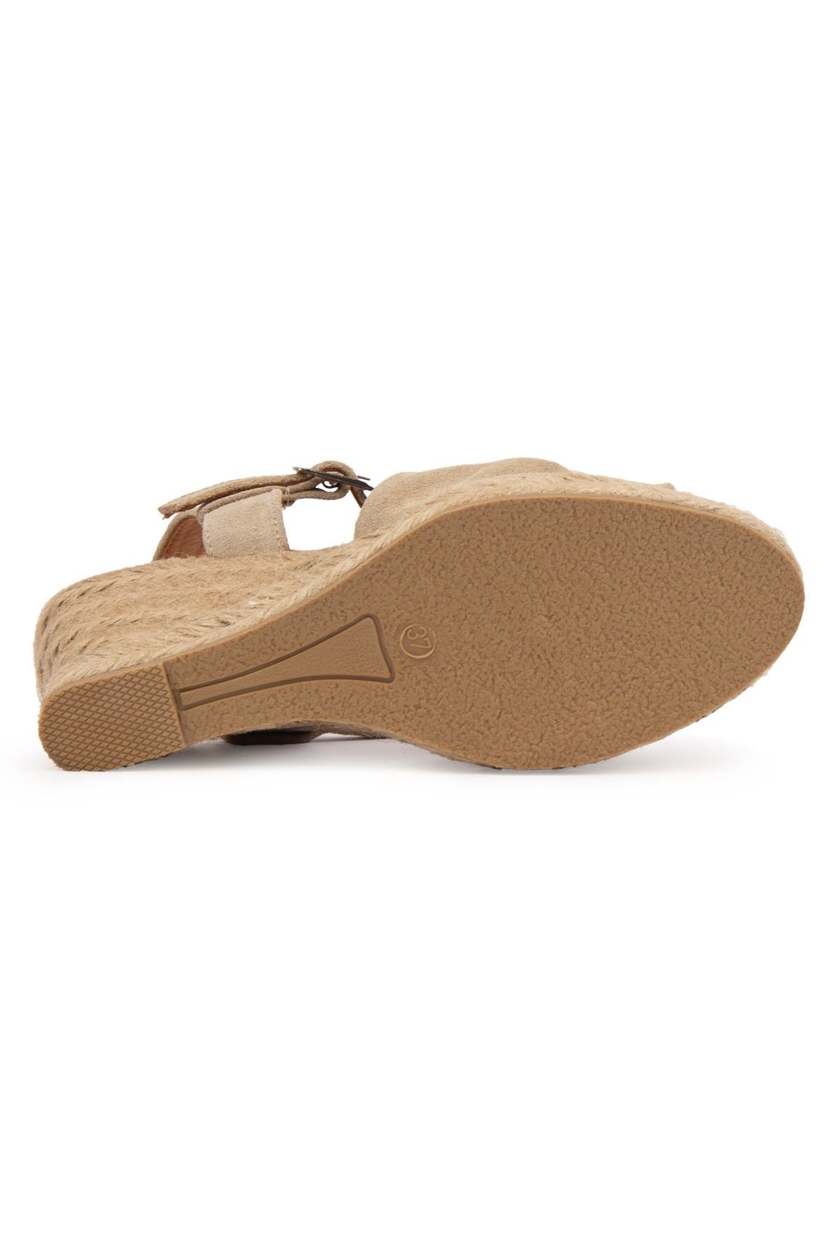Pegia Wedge Heel Espadrille Sandals DG6039  - Stone