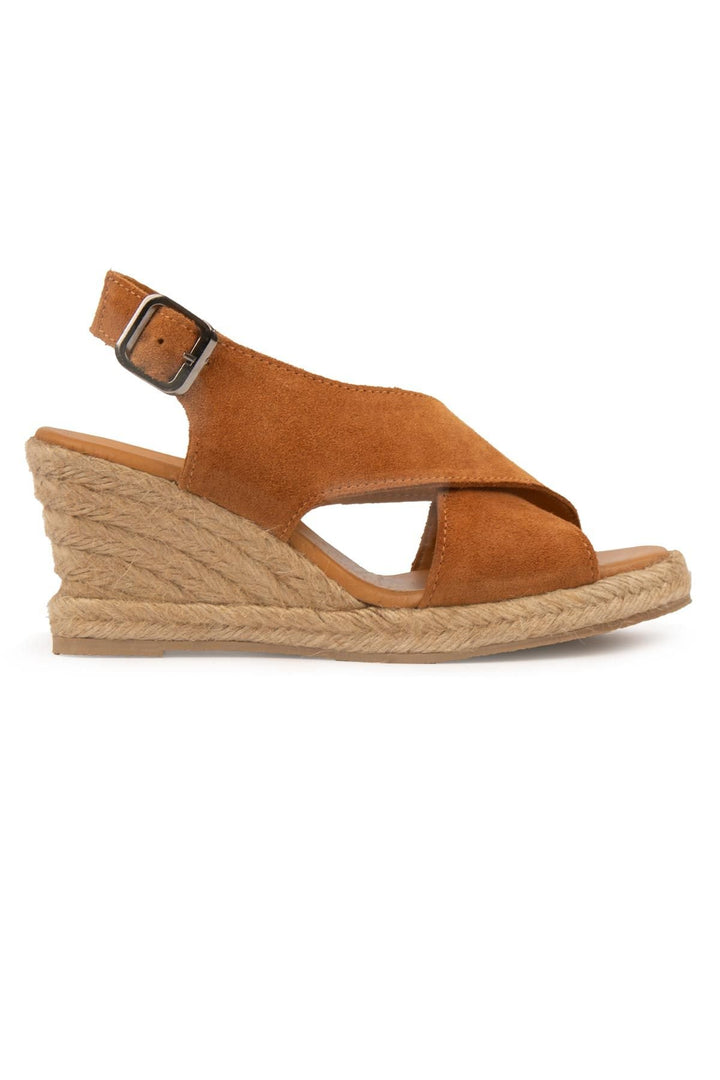Pegia Wedge Heel Espadrille Sandals DG6040  - Chestnut