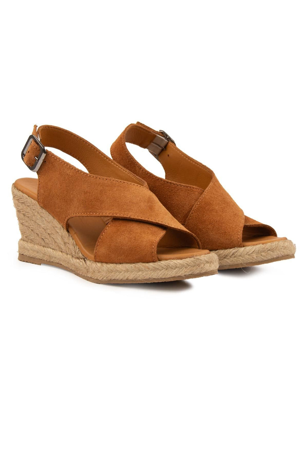 Pegia Wedge Heel Espadrille Sandals DG6040  - Chestnut