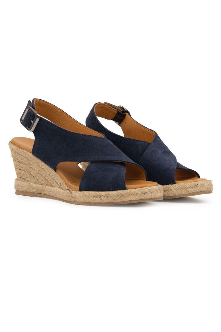 Pegia Wedge Heel Espadrille Sandals DG6040  - Navy