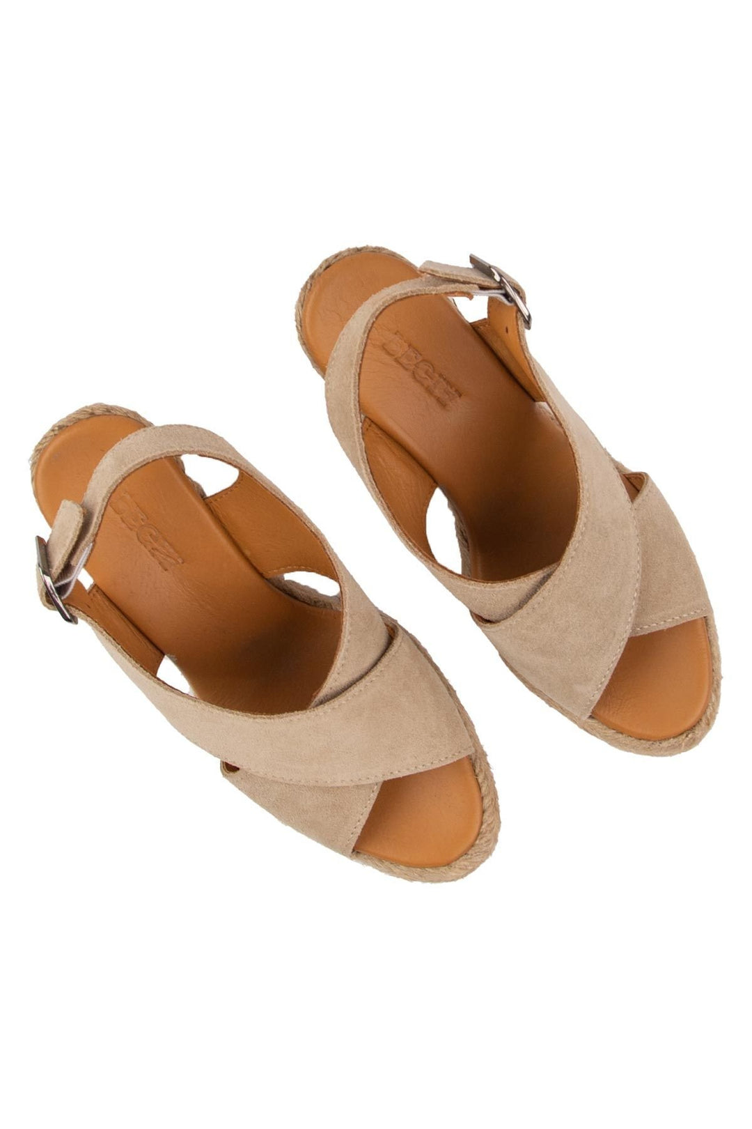 Pegia Wedge Heel Espadrille Sandals DG6040  - Stone