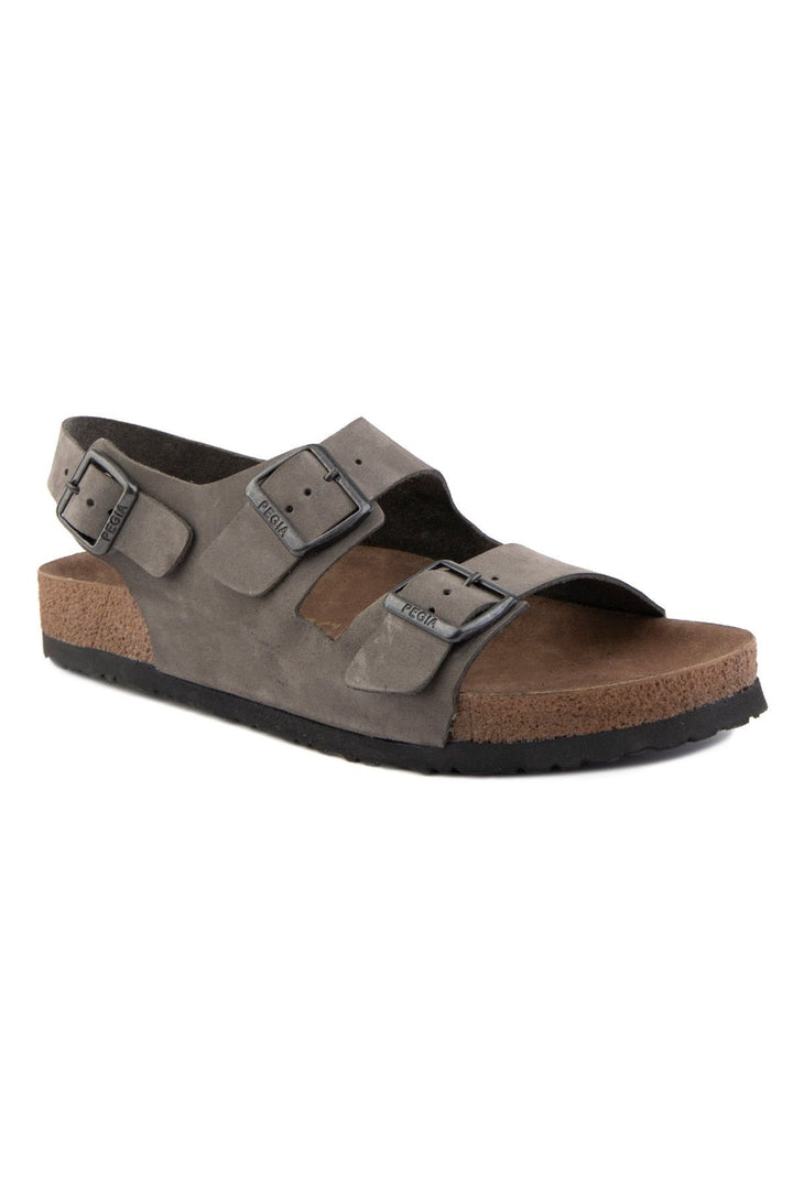 Pegia Men's Genuine Leather Sandals 215024  - Grey