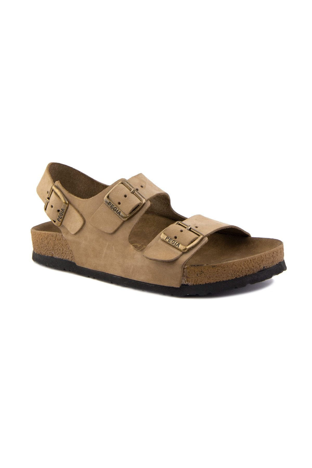 Pegia Men's Genuine Leather Sandals 215024  - Latte