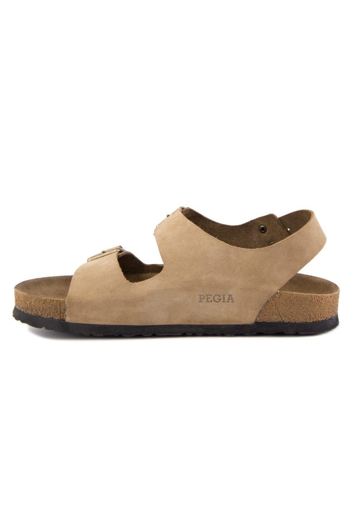 Pegia Men's Genuine Leather Sandals 215024  - Latte