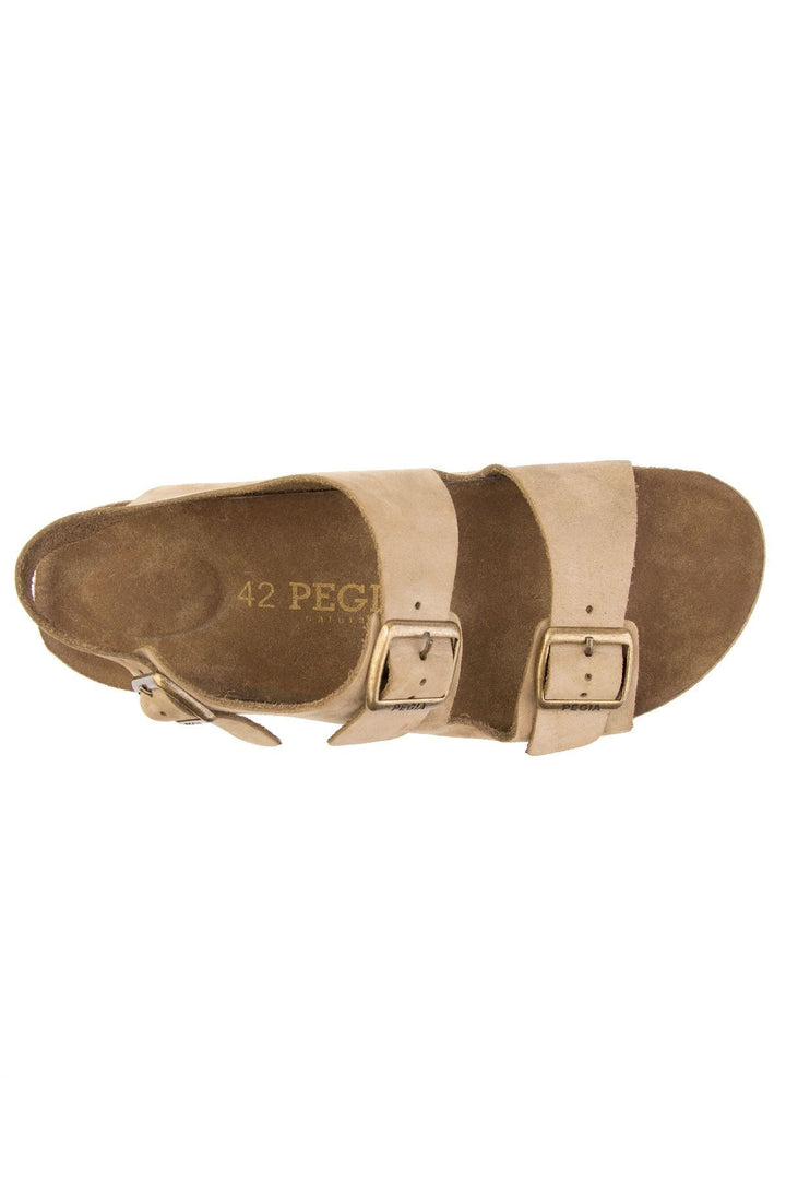 Pegia Men's Genuine Leather Sandals 215024  - Latte