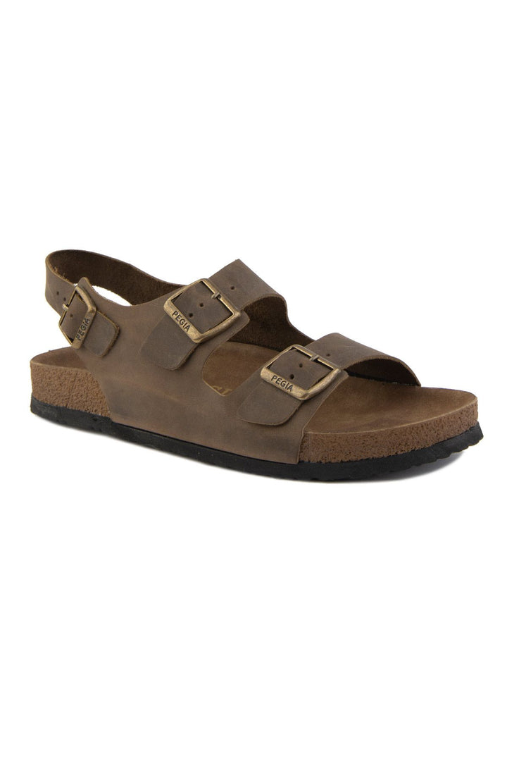 Pegia Men's Genuine Leather Sandals 215024  - Stone