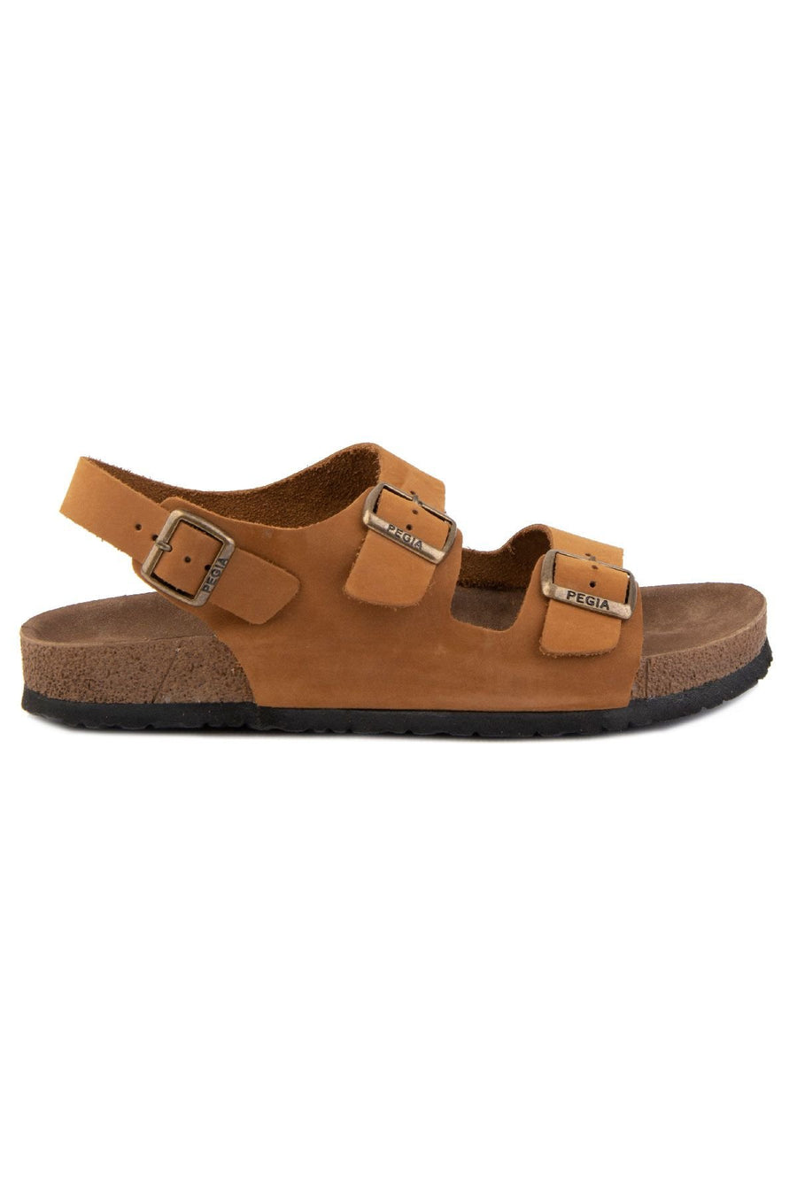 Pegia Men's Genuine Leather Sandals 215024  - Chestnut