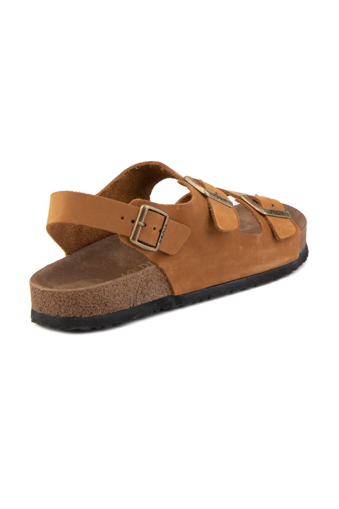 Pegia Men's Genuine Leather Sandals 215024  - Chestnut