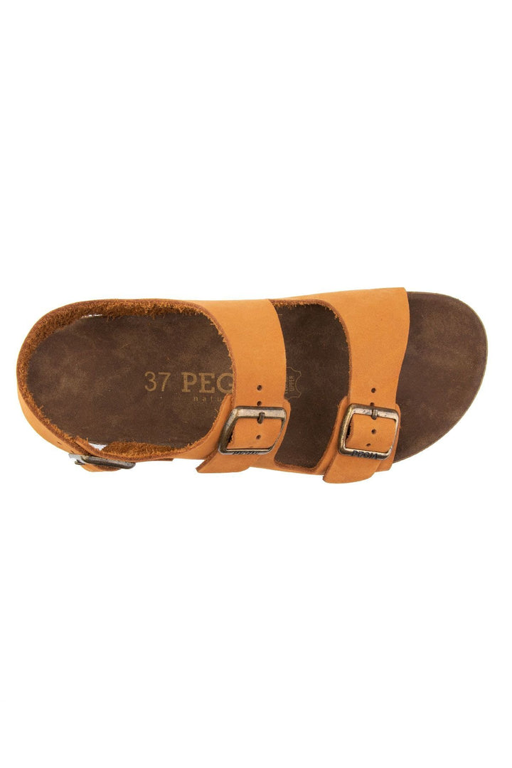Pegia Men's Genuine Leather Sandals 215024  - Chestnut