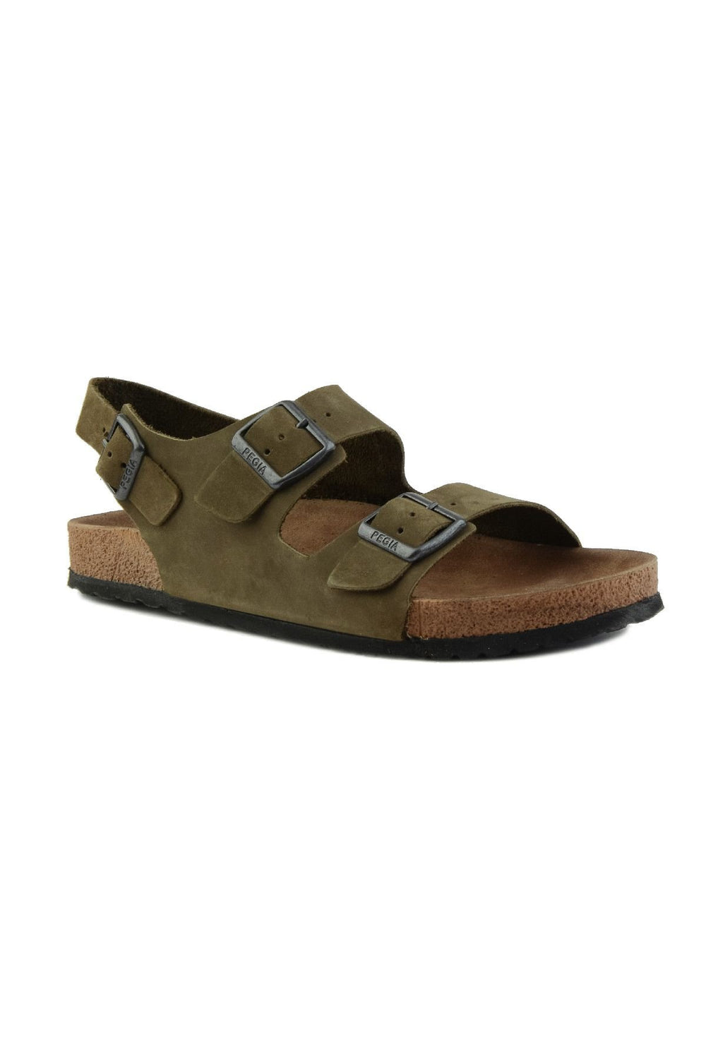 Pegia Men's Genuine Leather Sandals 215024  - Khaki