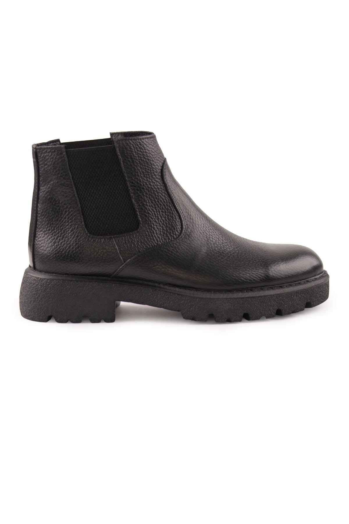 Pegia Men's Leather Chelsea Boots DG5013  - Black