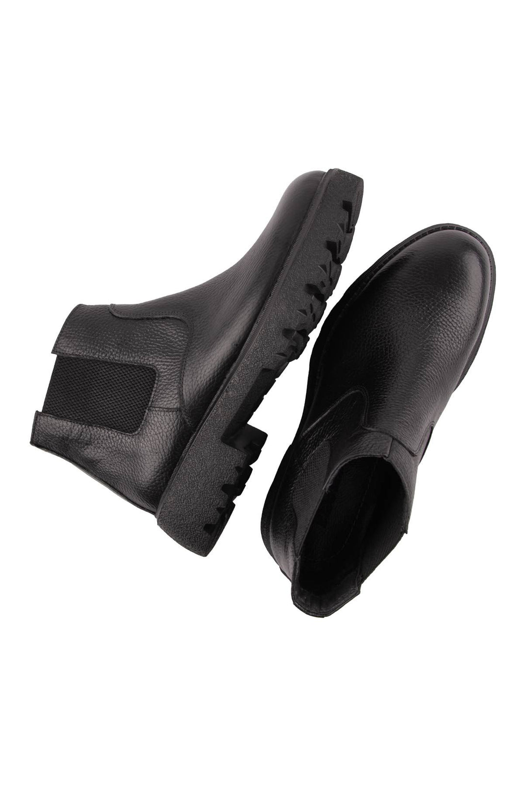 Pegia Men's Leather Chelsea Boots DG5013  - Black