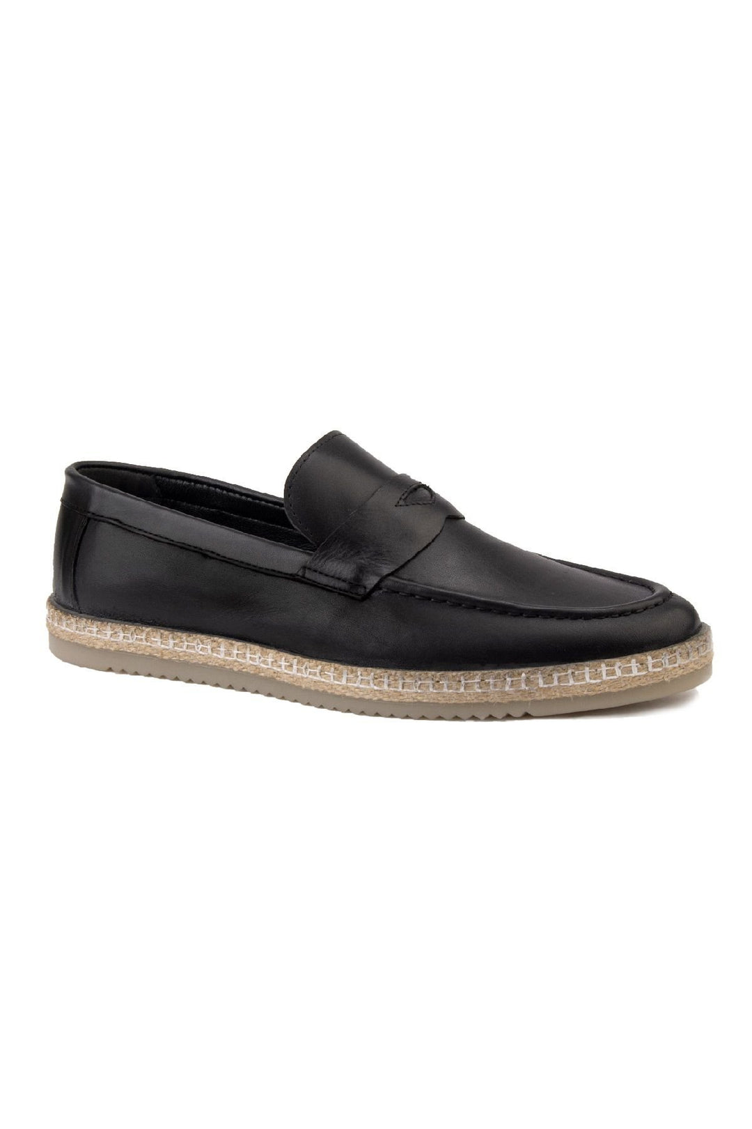 Pegia Men's Leather Espadrille Shoes DG5004  - Black