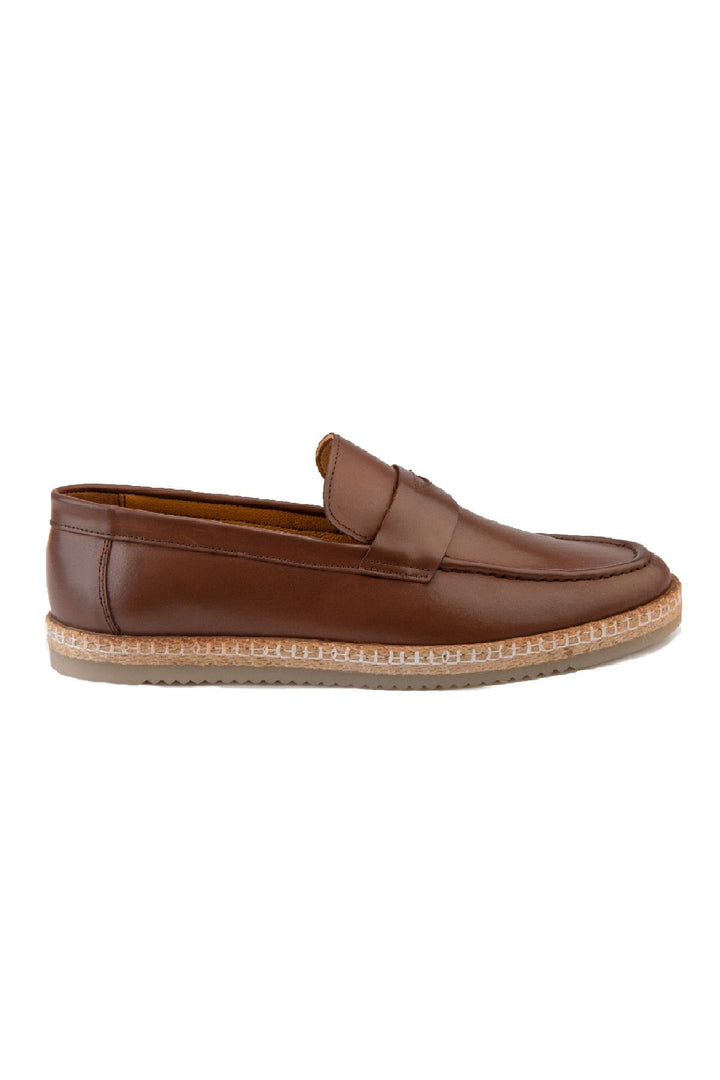 Pegia Men's Leather Espadrille Shoes DG5004  - Chestnut