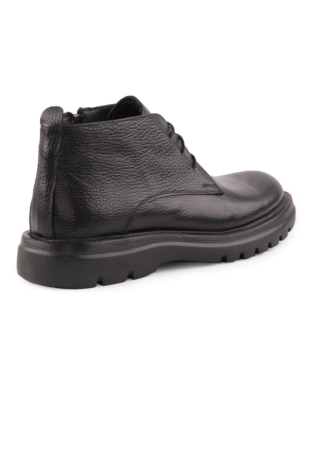 Pegia Men's Leather Zipper Boots DG5015  - Black