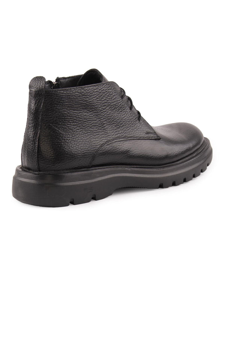 Pegia Men's Leather Zipper Boots DG5015  - Black