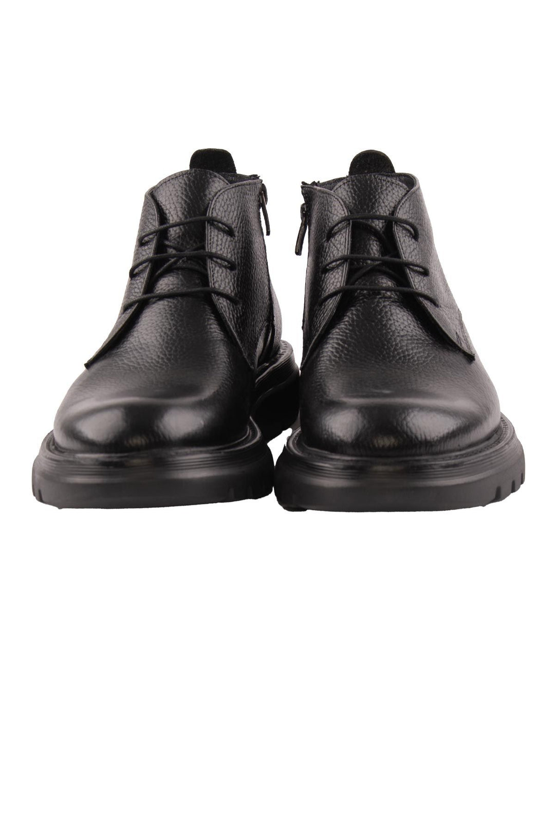 Pegia Men's Leather Zipper Boots DG5015  - Black