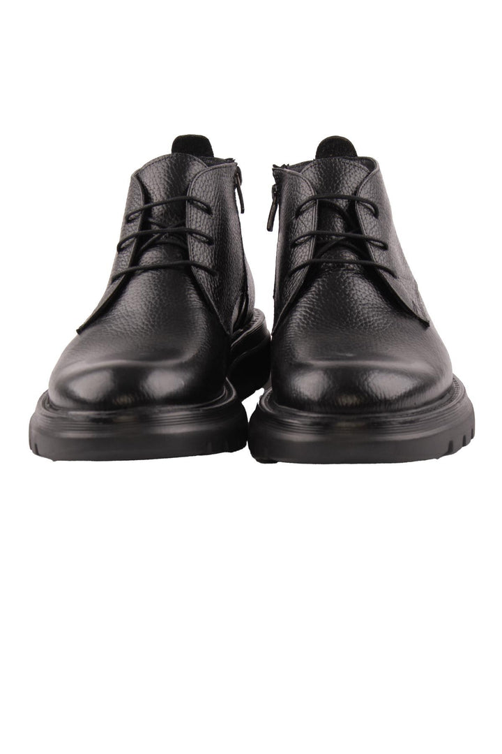 Pegia Men's Leather Zipper Boots DG5015  - Black