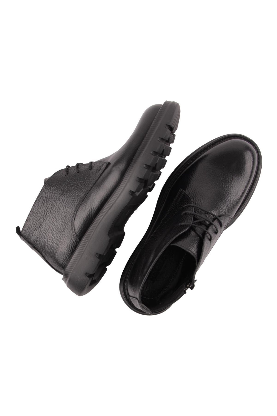 Pegia Men's Leather Zipper Boots DG5015  - Black