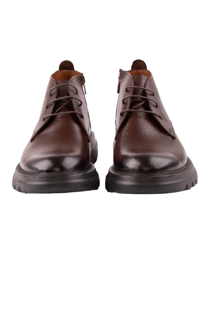 Pegia Men's Leather Zipper Boots DG5015  - Choco