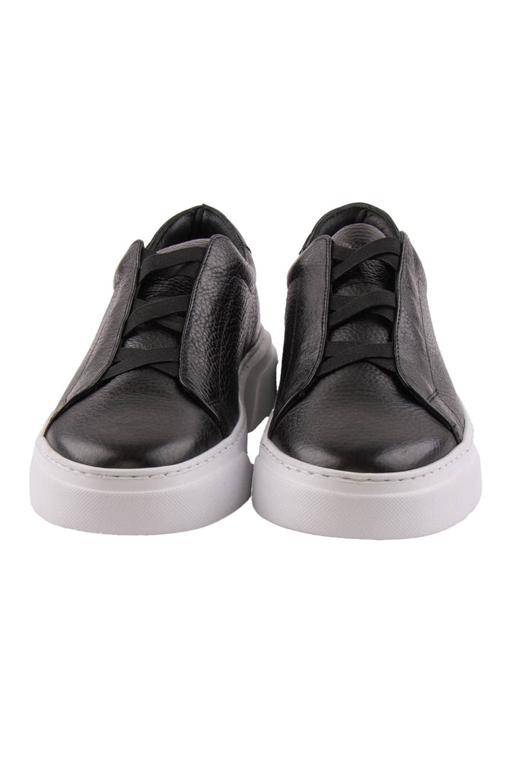 Pegia Leather Men's Sneakers DG5011  - Black