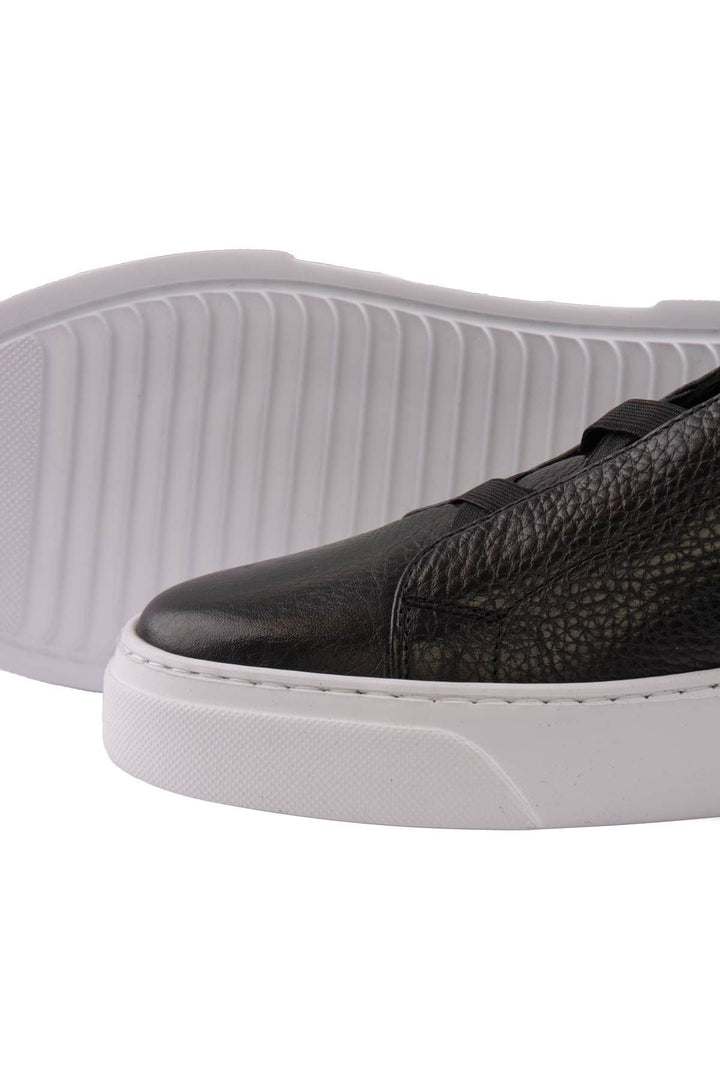 Pegia Leather Men's Sneakers DG5011  - Black