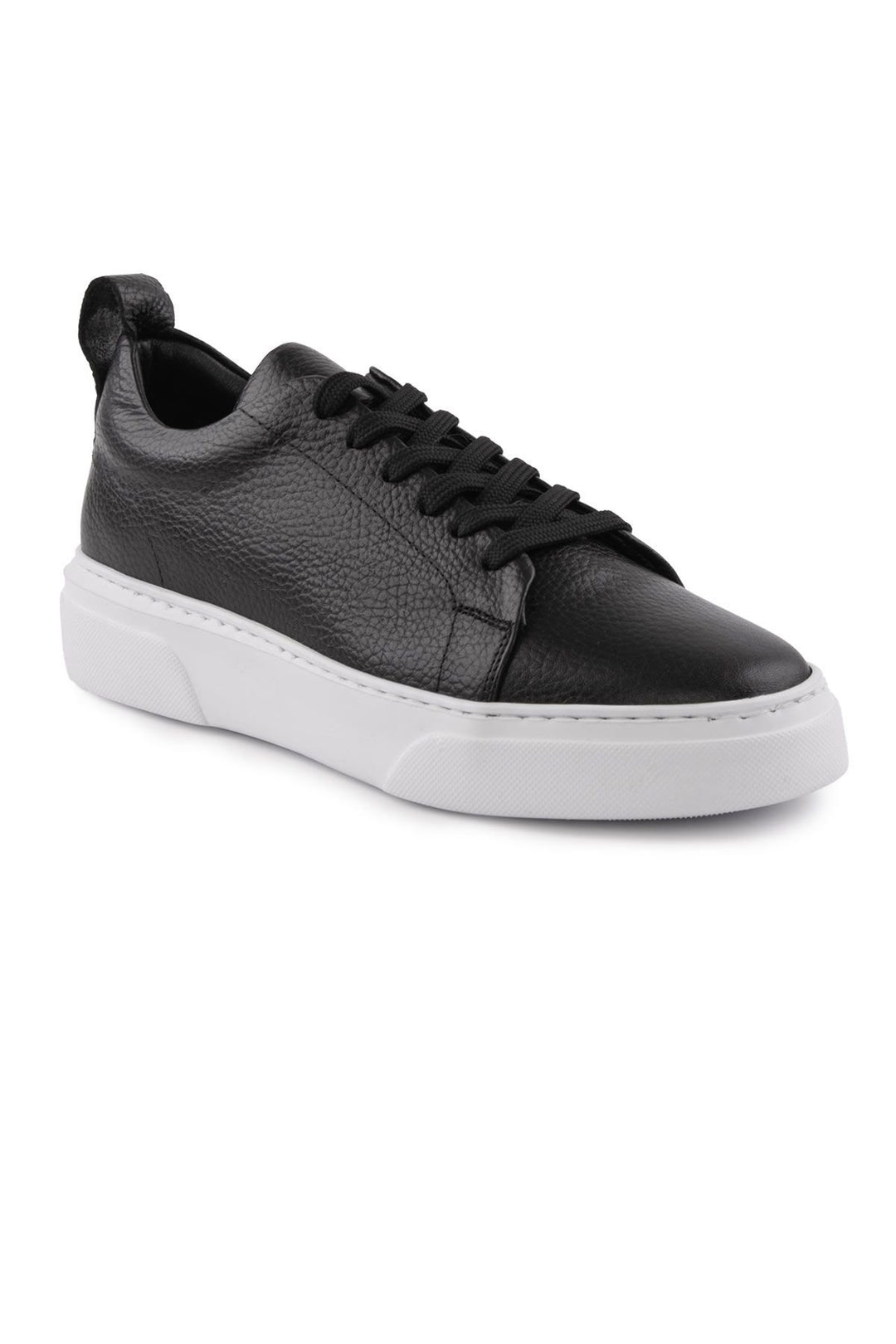 Pegia Leather Men's Sneakers DG5012  - Black