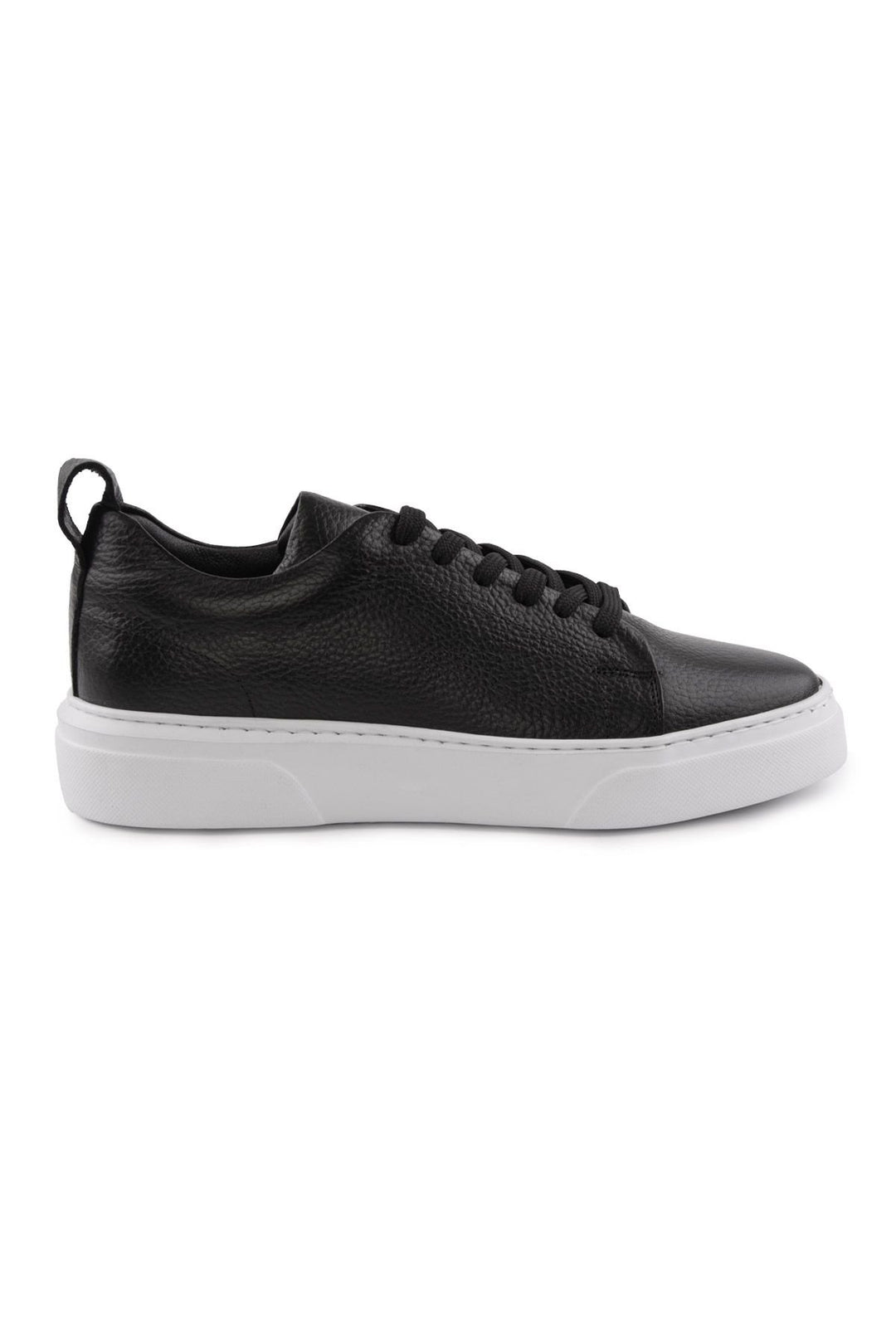 Pegia Leather Men's Sneakers DG5012  - Black
