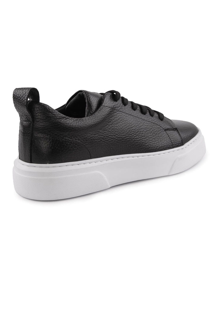 Pegia Leather Men's Sneakers DG5012  - Black