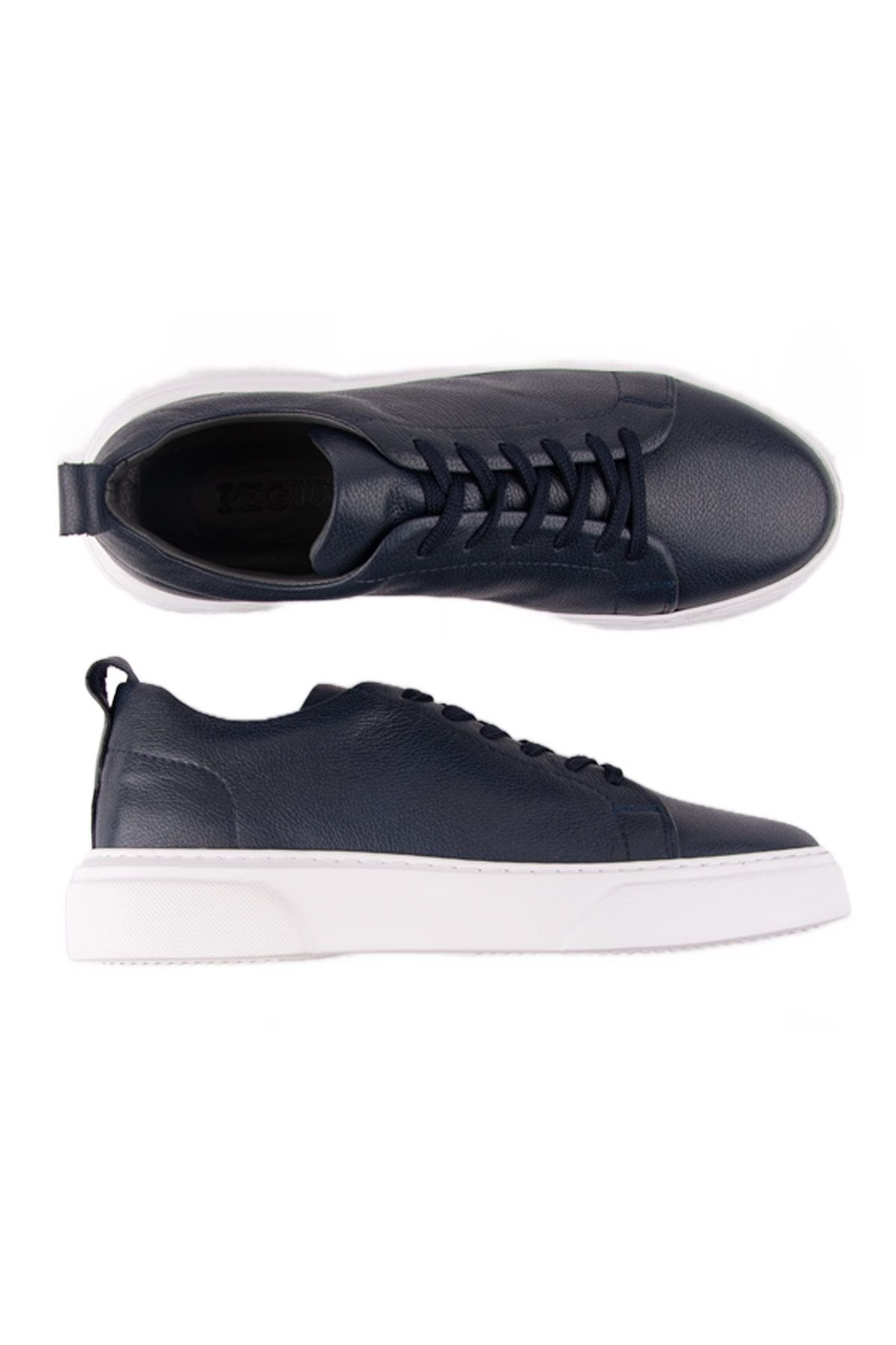 Pegia Leather Men's Sneakers DG5012  - Navy