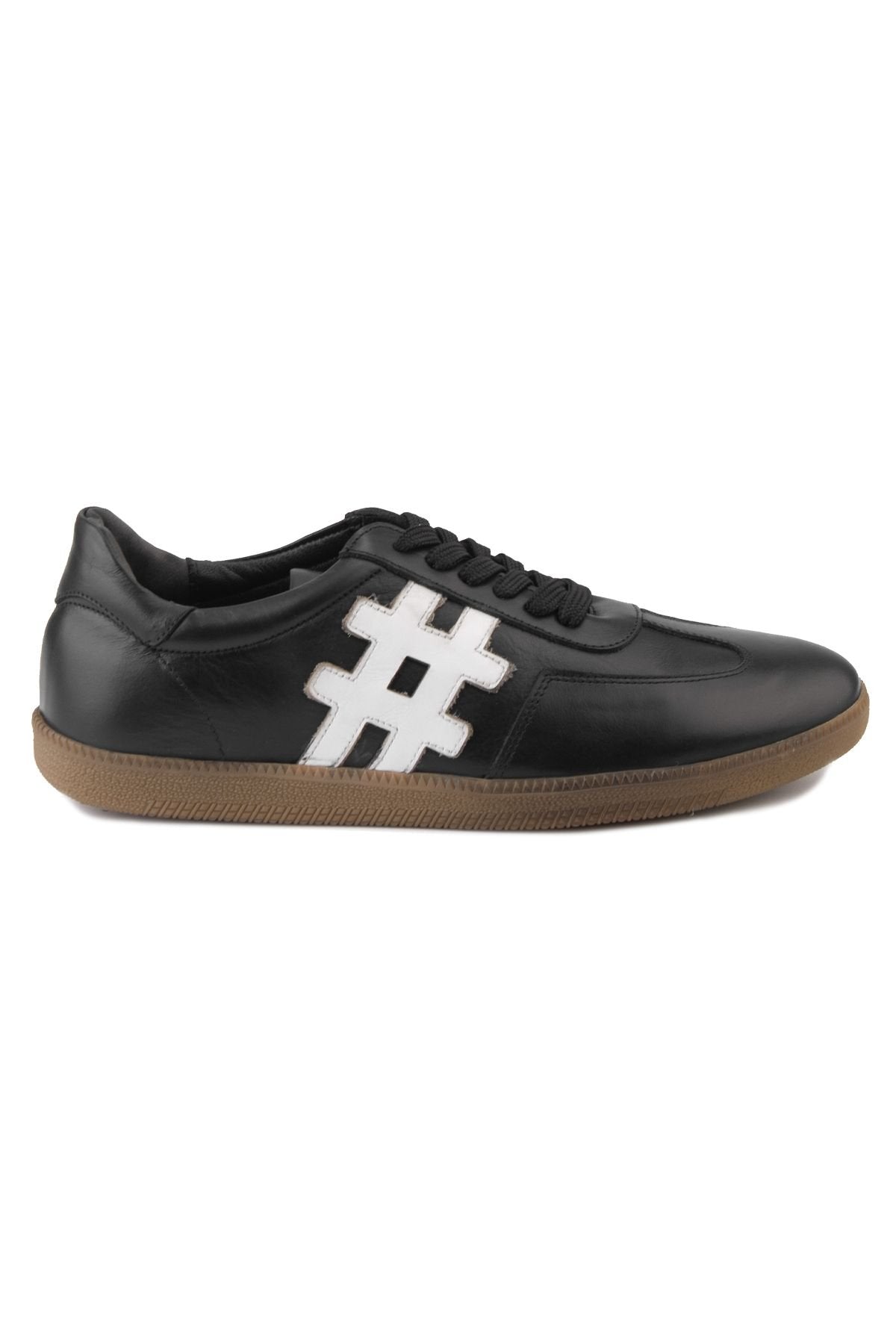 Pegia Men's Leather Sneakers DG5003  - Black