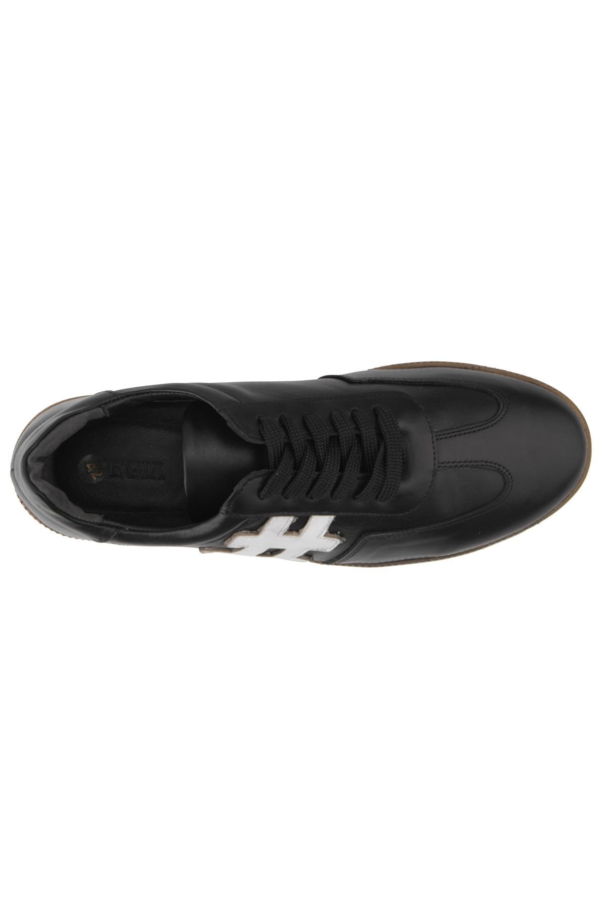 Pegia Men's Leather Sneakers DG5003  - Black